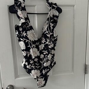 Summersalt Floral Black and White One Piece